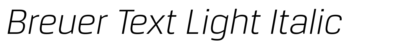 Breuer Text Light Italic